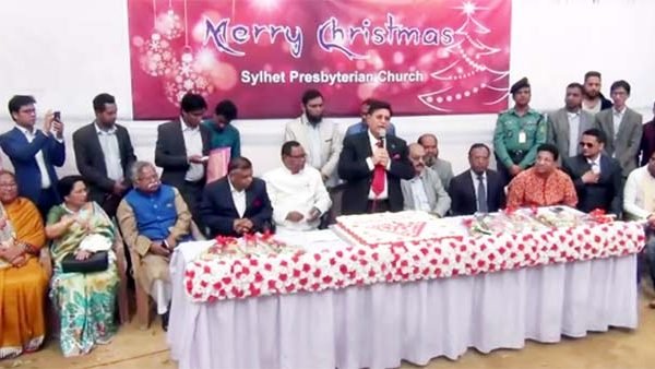 সিলেট নগরীতে পালিত হল খ্রিস্টান ধর্মাবলম্বীদের মহোৎসব বড়দিন