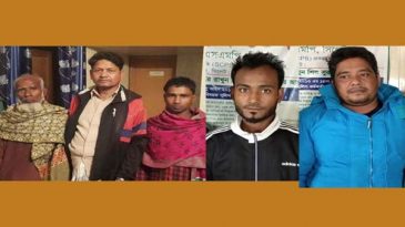 জালালাবাদ থানা পুলিশের হাতে গ্রেফতার ৫