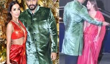 মালাইকাকে হাত দিয়ে আড়াল করলেন অর্জুন