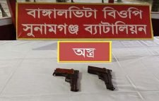 ধর্শপাশা থেকে ২টি আগ্নেয়াস্ত্র উদ্ধার করল বিজিবি