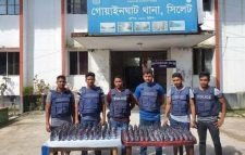 গোয়াইনঘাটে বিপুল পরিমাণ ফেনসিডিল উদ্ধার