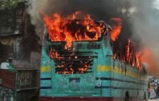 ভোটের দিন বাস পোড়ানোর ঘটনায় ৯ মামলা, আসামি ৪৪৬