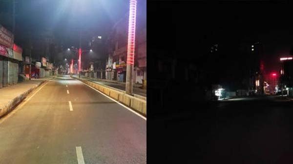 একদিকে আলো, অন্যদিকে অন্ধকার