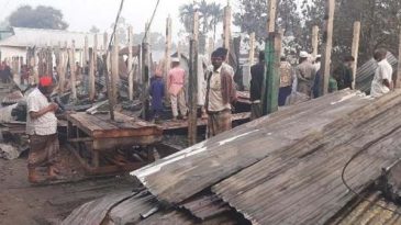 ধর্মপাশায় অগ্নিকাণ্ড, ৫০ লাখ টাকার ক্ষয়ক্ষতি