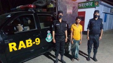 গোয়াইনঘাট থেকে মাদক ব্যবসায়ী জসিমকে ধরলো র‌্যাব