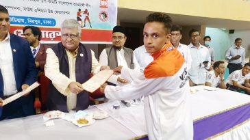 জাতীয় উশু ২য় ডুয়ান ব্ল্যাক বেল্ট ডিগ্রী অর্জন সিলেটের আরিফের