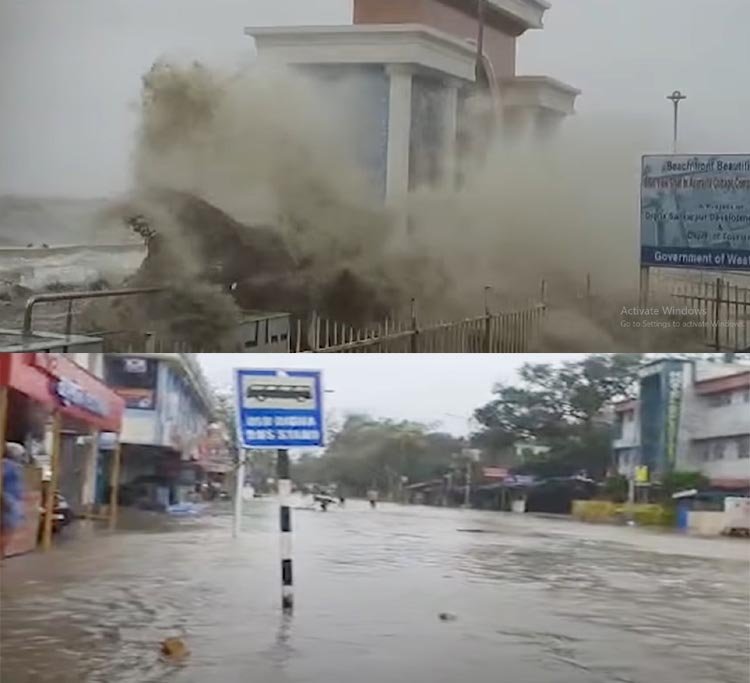 ভারতের ওড়িশায় ইয়াসের ভয়াবহ তাণ্ডব