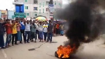 বাদলের ওপর হামলা, পুলিশের সঙ্গে সংঘর্ষ, গুলিবিদ্ধ ৬