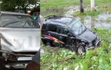 লালাবাজারে  প্রাইভেটকার-জীপের মুখোমুখি সংঘর্ষ