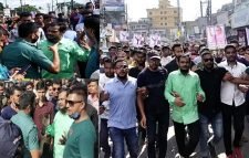 সিলেট পুলিশী বাধা উপক্ষো করে উপজেলা যুবদল ছাত্রদলের বিক্ষোভ মিছিল