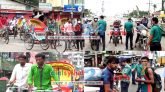 বিভিন্ন পয়েন্টে পুলিশের চেকপোষ্ট, মাস্ক ছাড়া রাস্তায় চলাচল জনসাধারণের