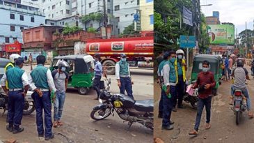 লকডাউনের ৫ম দিনে  মামলা ১২০টি ও আটক ১৬৩টি যানবাহনে