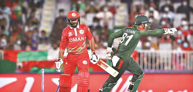 ওমান জয়ে স্বস্তি, টিকে থাকলো বাংলাদেশ