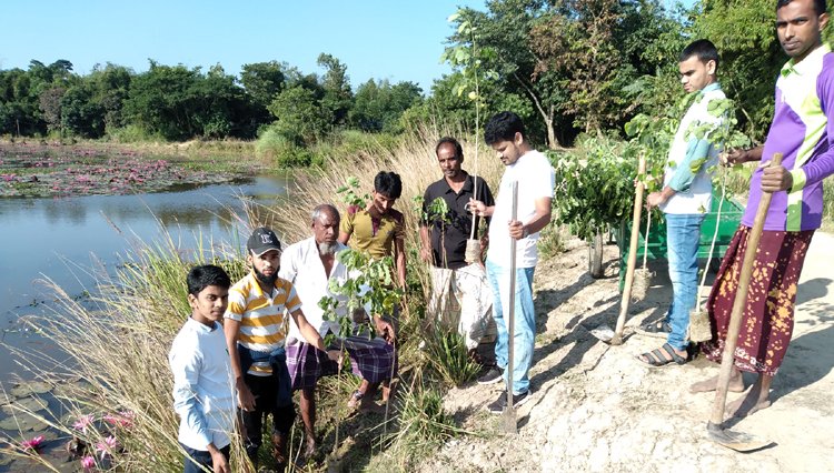 খাদিমপাড়ায় ‘মিশন ওয়ান মিলিয়ন’র বৃক্ষরোপণ