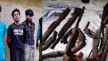 কক্সবাজারে আগ্নেয়াস্ত্রসহ ৩ রোহিঙ্গা আটক