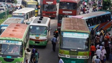 সোমবার থেকে বাড়ছে ডিজেলচালিত বাসের ভাড়া