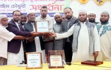যুক্তরাষ্ট্রের কাউন্সিলর নাঈম চৌধুরীকে শাহসিকন্দর তা’লীমুল কুরআন মাদ্রাসার সংবর্ধনা