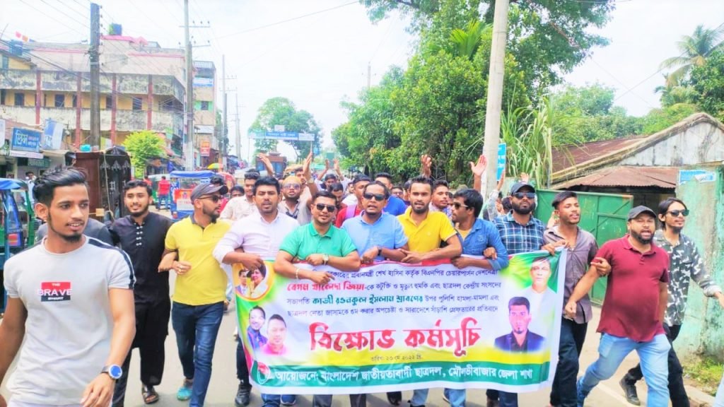  জেলা ছাত্রদলের বিক্ষোভ মিছিল ও প্রতিবাদ সভা অনুষ্ঠিত