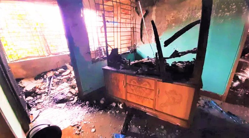 মৌলভীবাজারের বাসায় আগুন, ক্ষয়ক্ষতি