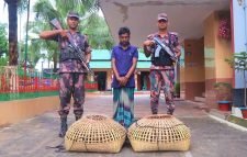  সিন্দুরখান সীমান্ত দিয়ে ভারত থেকে  হাসের ছানা ও মদসহ একজনকে আটক 