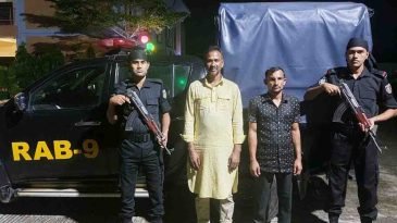 র‌্যাব-৯, সিলেট এর অভিযানে সিলেটের বিভিন্ন স্থান থেকে ১০০৭ পিচ ইয়াবা, ১০২ বোতল বিদেশী মদ এবং ৩২ কেজি গাঁজাসহ ০৩ জন মাদক ব্যবসায়ী গ্রেফতার