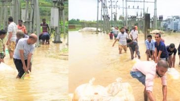জুড়ীতে বন্যা পরিস্থিতির অবণতি পানি বন্দী লক্ষাধীক মানুষ