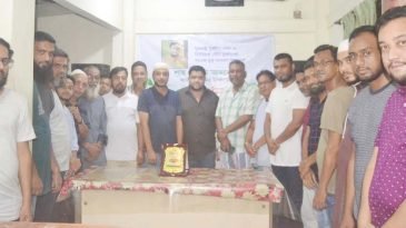 যুক্তরাজ্য যুবলীগ নেতা শাহ সেলিম আহমদকে কাজীটুলায় সংবর্ধনা প্রদান