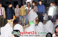 সিলেট জেলা প্রশাসনের কম্বল বিতরণ
