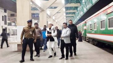 সিলেট রেলওয়ে স্টেশন পরিদর্শন করেন হবিগঞ্জ-১ আসনের সংসদ সদস্য   মিলাদ গাজী