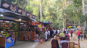 মৌলভীবাজারের লাউয়াছড়া সংরক্ষিত বনে অবৈধভাবে দোকান কোঠা নির্মান