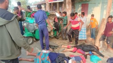 কুলাউড়ায়  সড়ক দুর্ঘটনায় শিশুর মৃত্যু, আশঙ্কাজনক ৭