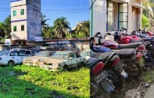 কুলাউড়ায় খোলা আকাশের নিচে নষ্ট হচ্ছে লাখ লাখ টাকার গাড়ি!