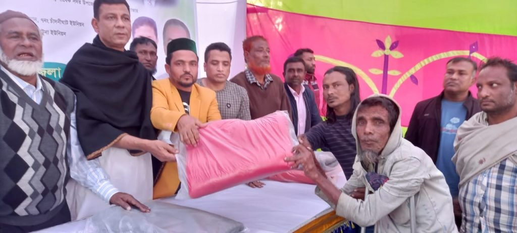 মৌলভীবাজারে কৃষকদলের শীতবস্ত্র বিতরণ