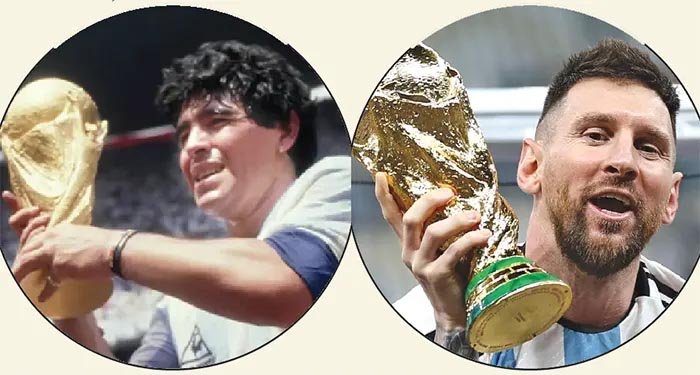 আর্জেন্টাইনদের কাছে ম্যারাডোনা নয়, মেসিই সেরা