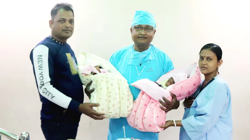 শ্রীমঙ্গলে  টেস্টটিউব বেবি জমজ ভাই বোনের  জন্ম