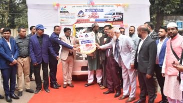 মৌলভীবাজারে মানবিক সেবায় ফ্রি অ্যাম্বুলেন্স সার্ভিসের উদ্বোধন