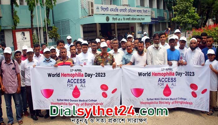 বিশ্ব হিমোফিলিয়া দিবসে সিলেটে র‌্যালি ও সভা