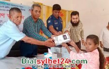 শাল্লায় মাধ্যমিক স্কুল পর্যায়ে ৮৪টি ট্যাব বিতরণ