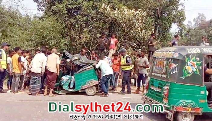 হবিগঞ্জে প্রাইভেটকার-অটোরিকশা সংঘর্ষে সড়কে নিহত ৩