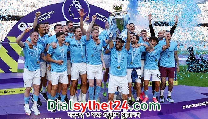 চেলসিকে হারিয়ে এবার মাঠে শিরোপা উদযাপন ম্যান সিটির