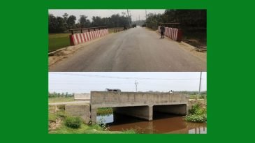 জুড়ীতে দেবে গেছে দুটি সেতু, ঝুঁকি নিয়ে চলছে যানবাহন