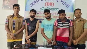 ডিবির অভিযানে কমলগঞ্জে ৬২ পিস ইয়াবাসহ তিন মাদক ব্যবসায়ী আটক