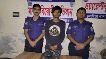 পুলিশের অভিযানে ৩০০ গ্রাম গাঁজাসহ আটক-১