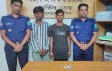 শ্রীমঙ্গলে ছিনতাই মামলার ২ আসামীকে ছিনতাই হওয়া টাকাসহ গ্রেফতার