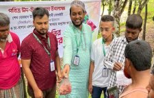 হাওর ও চা বাগান এলাকার সুবিধা বঞ্চিত মানুষের জন্য বোরহান উদ্দিন সোসাইটির গরু কোরবানি ও গোশত বিতরণ।