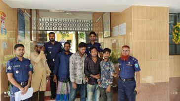 শ্রীমঙ্গল থানা পুলিশের অভিযানে ২  বছরের সাজা পরোয়ানাভুক্ত আসামীসহ  গ্রেফতার ০৫
