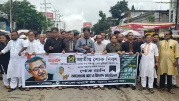 বড়লেখায় আওয়ামী লীগের উদ্যোগে জাতীয় শোক দিবস পালিত