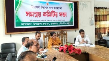 রাজনগরে নিরাপদ খাদ্য ব্যবস্থাপনা সমন্বয় কমিটির সভা অনুষ্ঠিত