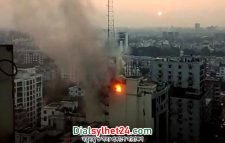 চার ঘণ্টায়ও খাজা টাওয়ারের আগুন নিয়ন্ত্রণে আসেনি