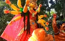 শেষ হলো শারদীয় দুর্গোৎসব দেবী বিসর্জন দিয়ে